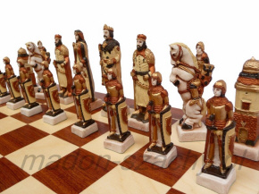 šachové figúrky vyrezávané z mramoru, magnetické, turnajový výrobca Poľsko